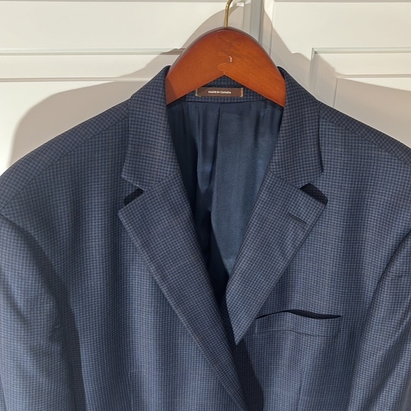Peter Millar blue patterned sport coat - size 44R - Picture 6 of 8